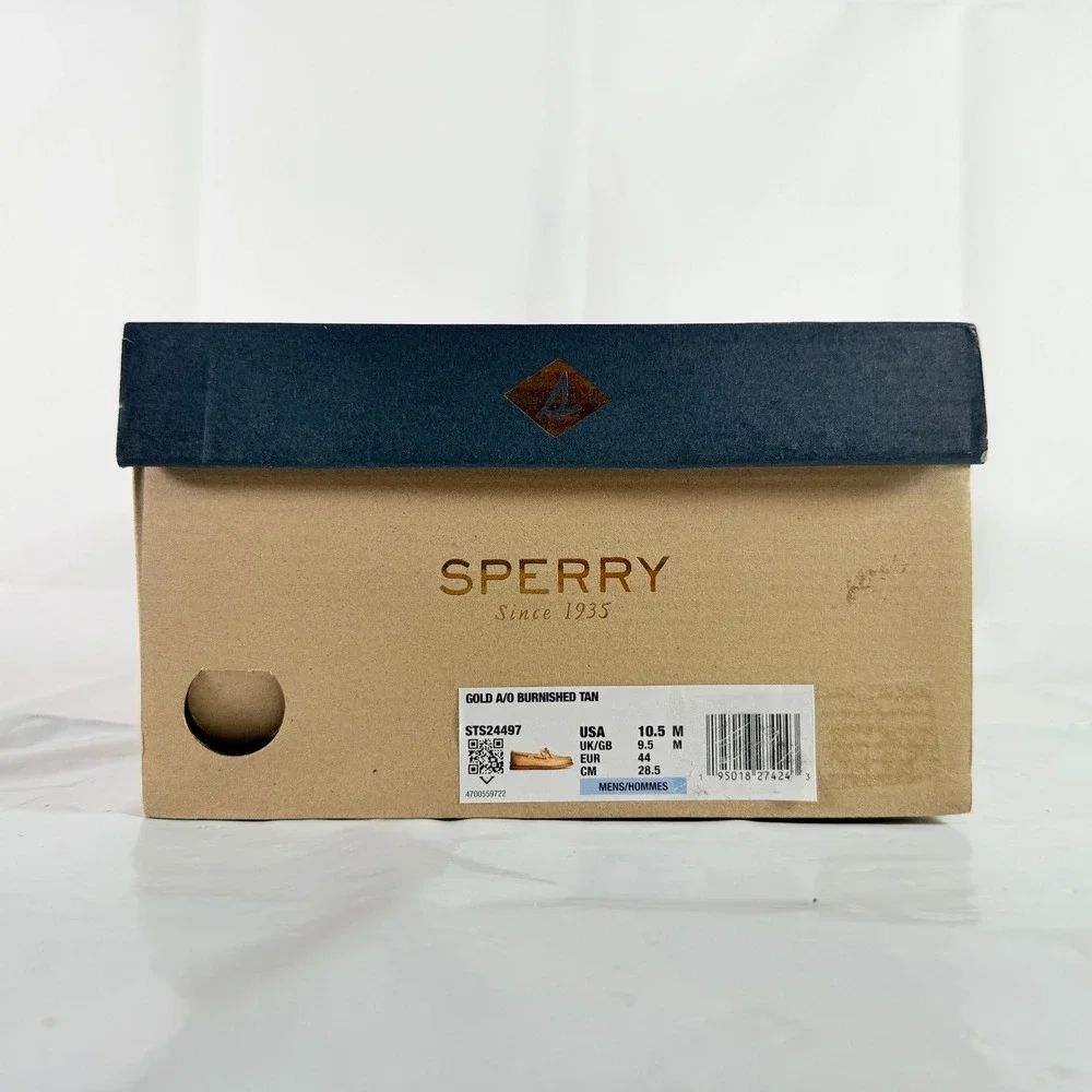 Sperry Gold Cup Authentic Original Burnished Tan Boat Shoes Mens 10.5M STS24497